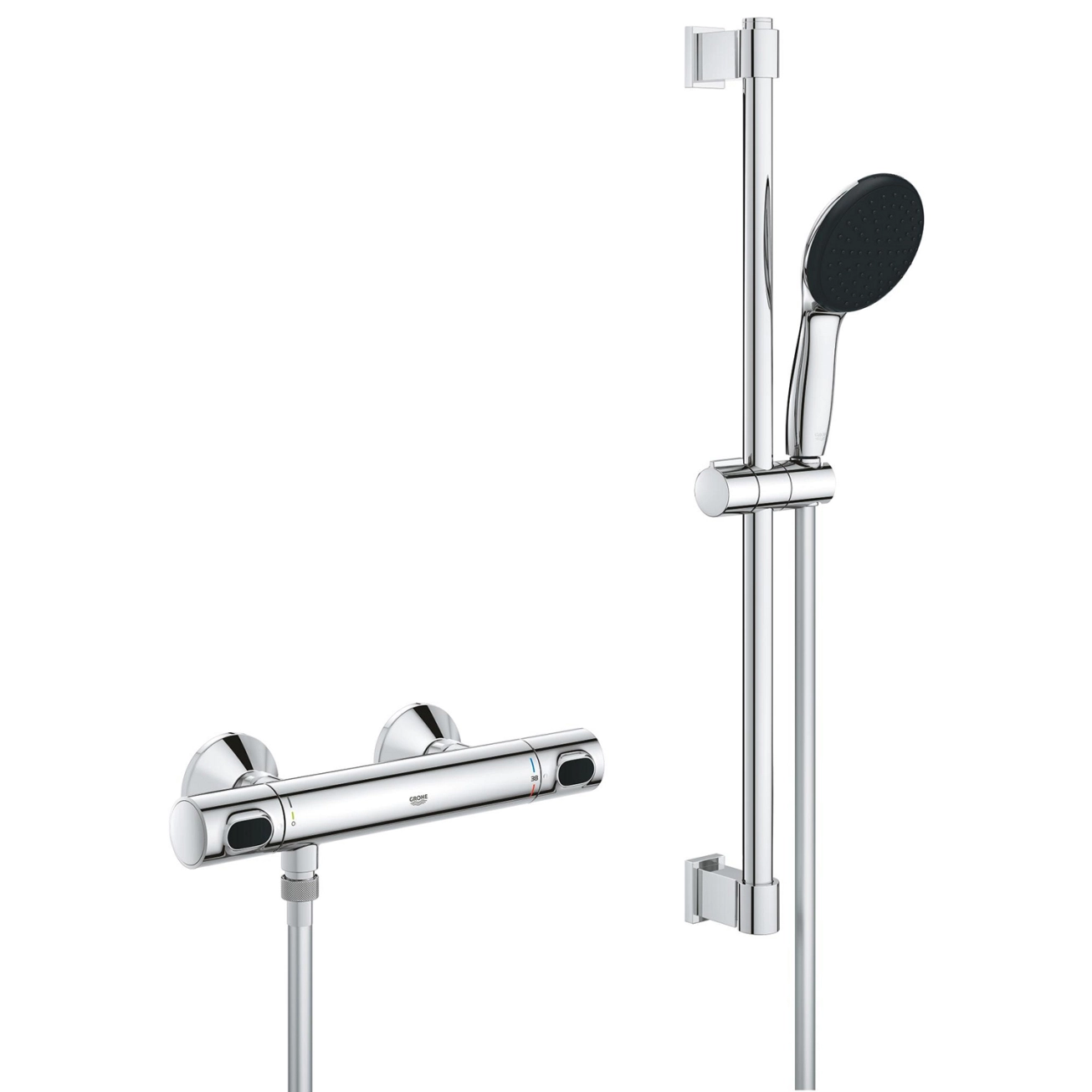 Набор смесителей Grohe Quickfix термостат для душа с душевым гарнитуром Precision Flow THM и смеситель для раковины StartEdge S-Size UA202503TE Фото - 2