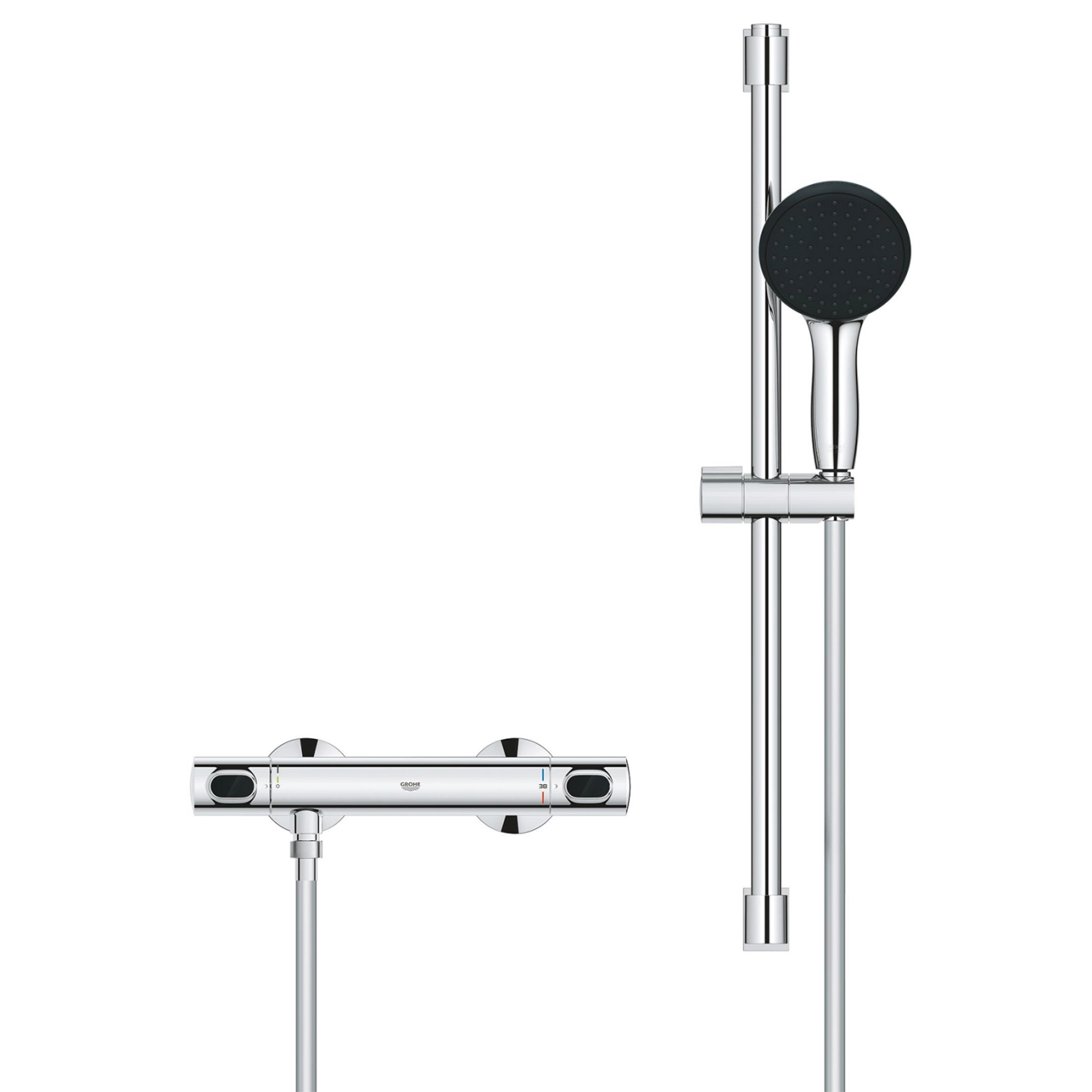 Набор смесителей Grohe Quickfix термостат для душа с душевым гарнитуром Precision Flow THM и смеситель для раковины StartEdge S-Size UA202503TE Фото - 3