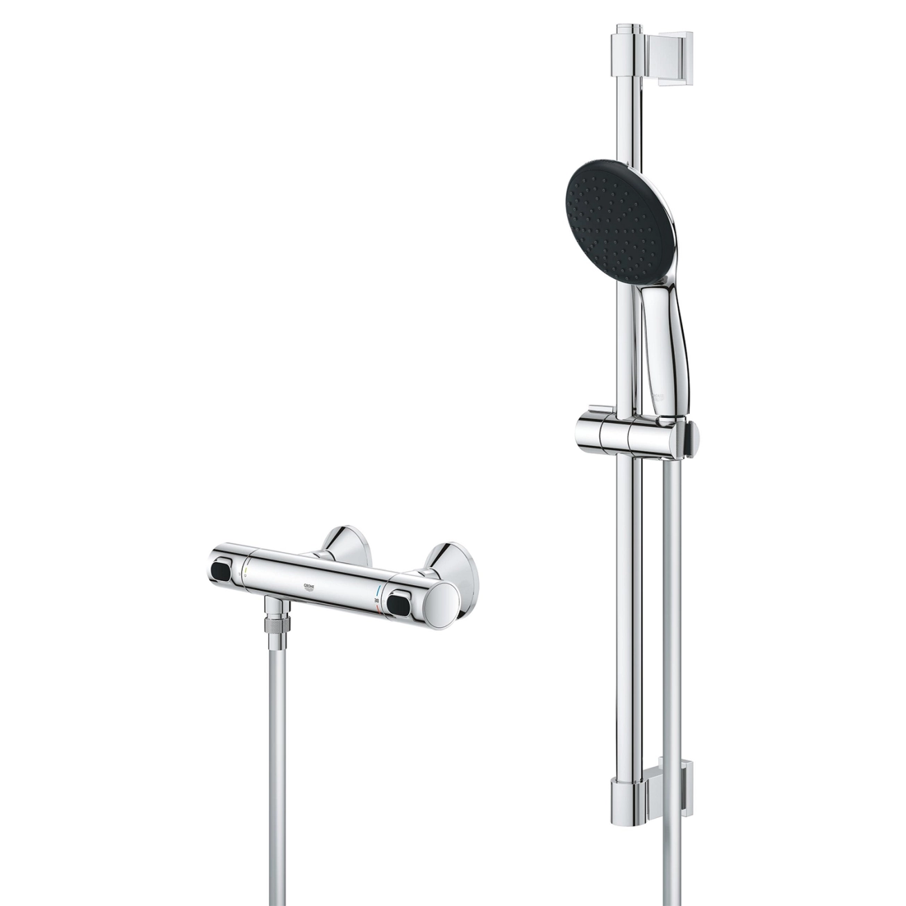 Набор смесителей Grohe Quickfix термостат для душа с душевым гарнитуром Precision Flow THM и смеситель для раковины StartEdge S-Size UA202503TE Фото - 4