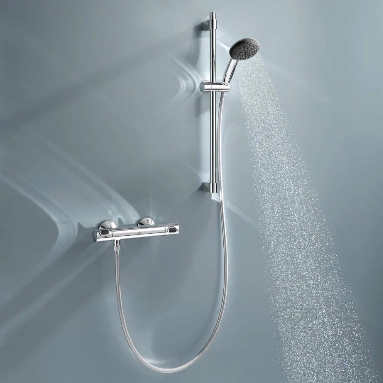 Набір змішувачів Grohe Quickfix термостат для душу з душовим гарнітуром Precision Flow THM та змішувач для раковини StartEdge S-Size UA202503TE Фото - 18
