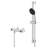 Набор смесителей Grohe Quickfix термостат для душа с душевым гарнитуром Precision Flow THM и смеситель для раковины StartEdge S-Size UA202503TE Фото - 4