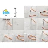 Набір змішувачів Grohe Quickfix термостат для душу з душовим гарнітуром Precision Flow THM та змішувач для раковини StartEdge S-Size UA202503TE Фото - 14