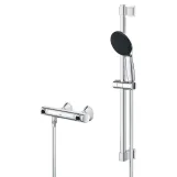Набір змішувачів Grohe Quickfix термостат для душу з душовим гарнітуром Precision Flow THM та змішувач для раковини StartEdge S-Size UA202503TE Фото - 4