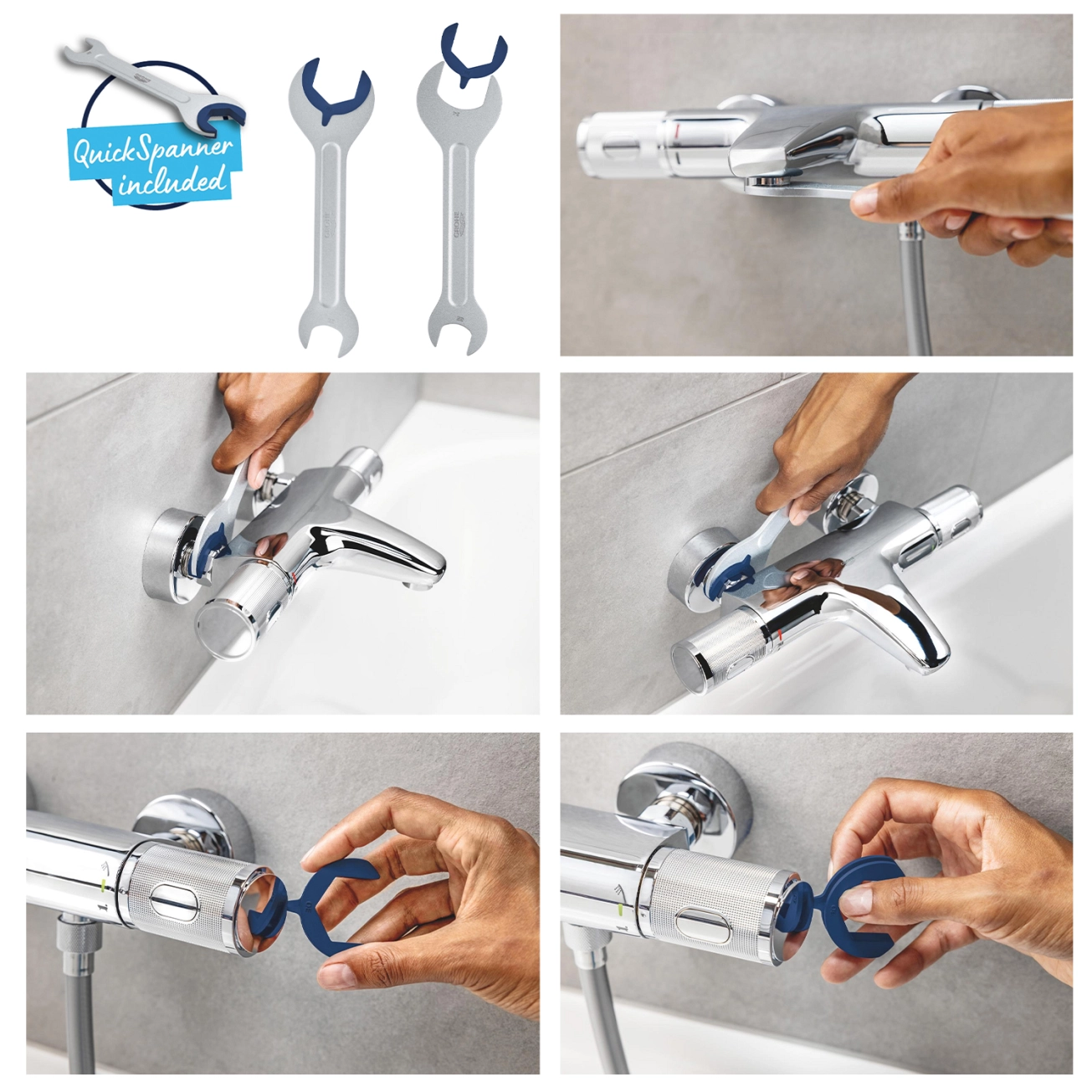 Комплект змішувачів для душу з термостатом Grohe QuickFix UA202503TS Фото - 16