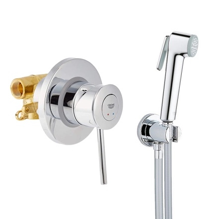 Набор для гигиенического душа скрытого монтажа со смесителем Grohe QuickFix BauClassic UA202606QF