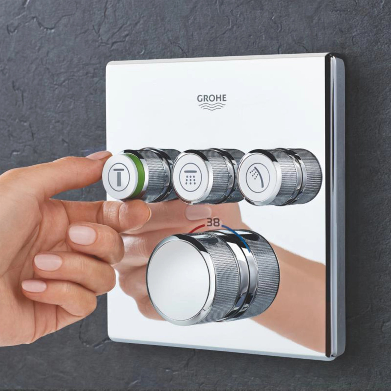 Душова система прихованого монтажу термостатична Grohe QuickFix SmartControl UA202802C3 Фото - 17