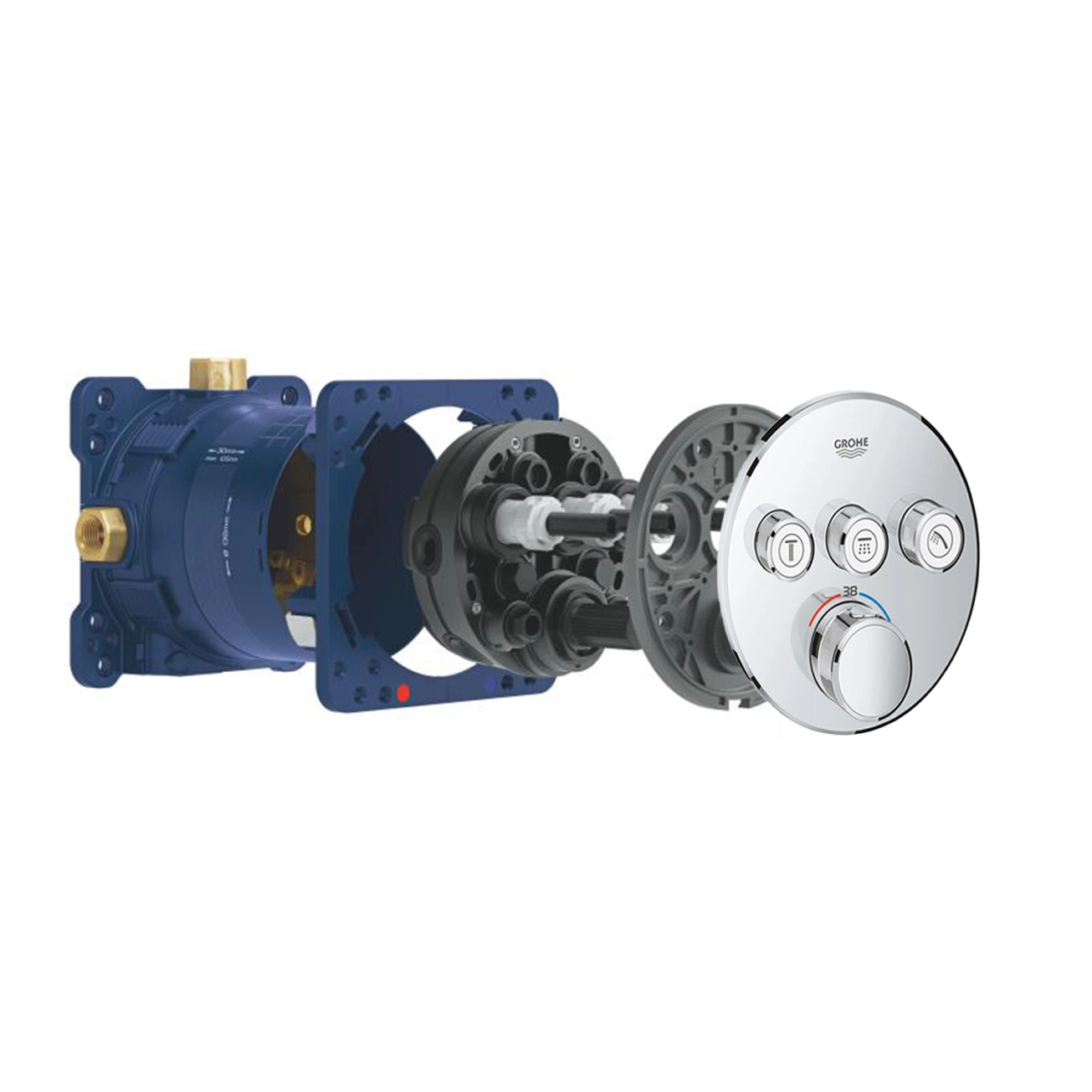 Душевая система скрытого монтажа термостатическая Grohe QuickFix SmartControl UA202802R3 Фото - 3
