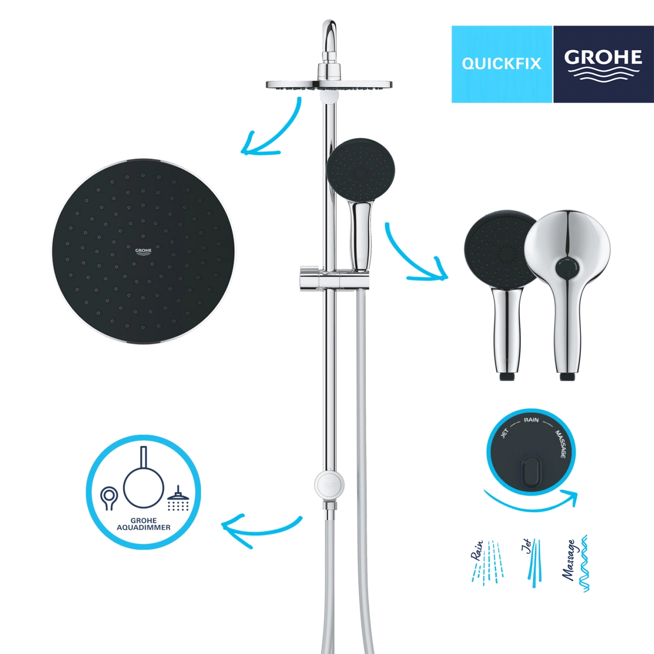 Змішувач термостатичний для душу Grohe QuickFix Precision Flow UA202908TR Фото - 8