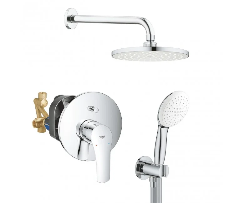Душева система Grohe Eurosmart прихованого монтажу з New Tempesta 200, хром (UA25183003)