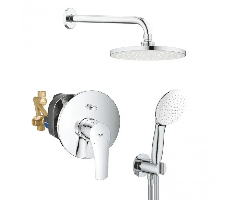 Душева система Grohe Eurosmart прихованого монтажу з New Tempesta 200, хром (UA25183003)