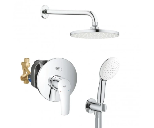 Душева система Grohe Eurosmart прихованого монтажу з New Tempesta 200, хром (UA25183003)