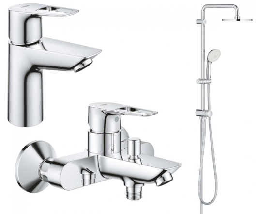 Набір змішувачів для ванни Grohe BauLoop, хром (UA26129005)