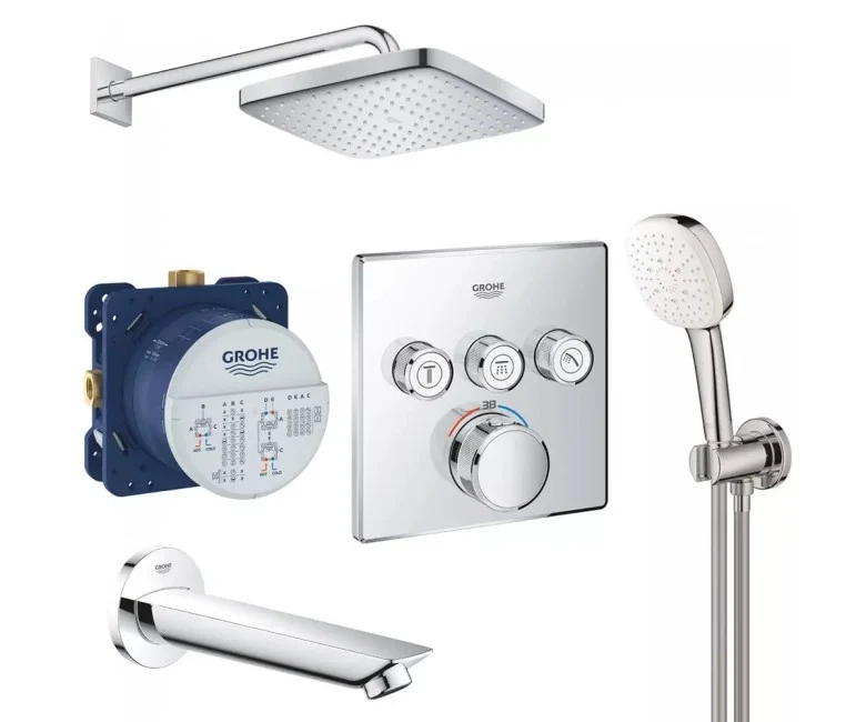 Набор для душа 5в1 Grohe GROHTHERM SMARTCONTROL (26687000+26910003+35600000+29126000+13255001)