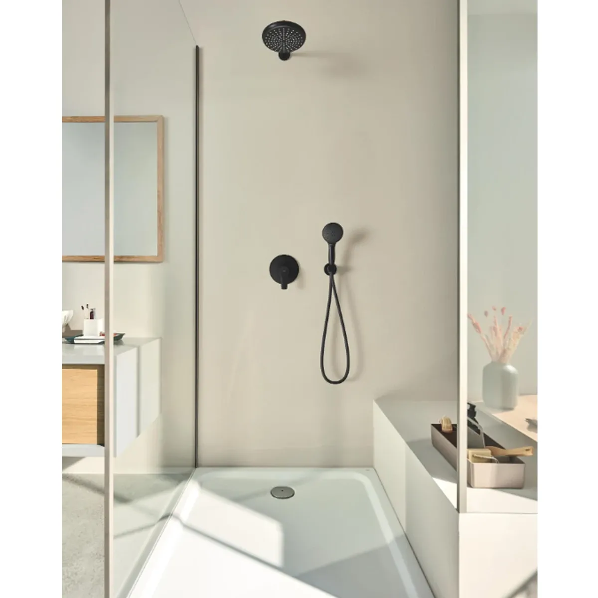 Душова система з термостатом прихованого монтажу Grohe Grohtherm Vitalio Start 250 (UA26415SC8) Фото - 7