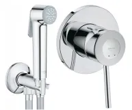 Гигиенический душ со смесителем Grohe BauClassic, хром (UA2904800S)