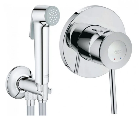 Гигиенический душ со смесителем Grohe BauClassic, хром (UA2904800S)