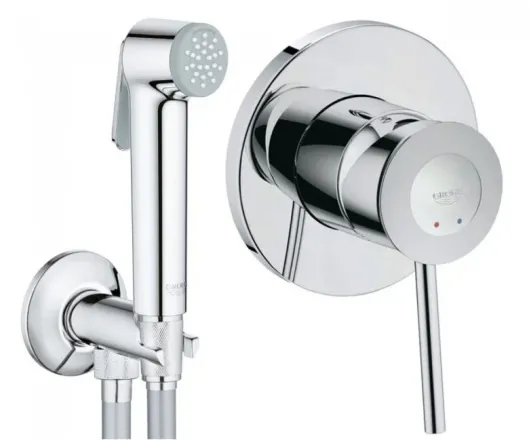 Гігієнічний душ із змішувачем Grohe BauClassic, хром (UA2904800S)