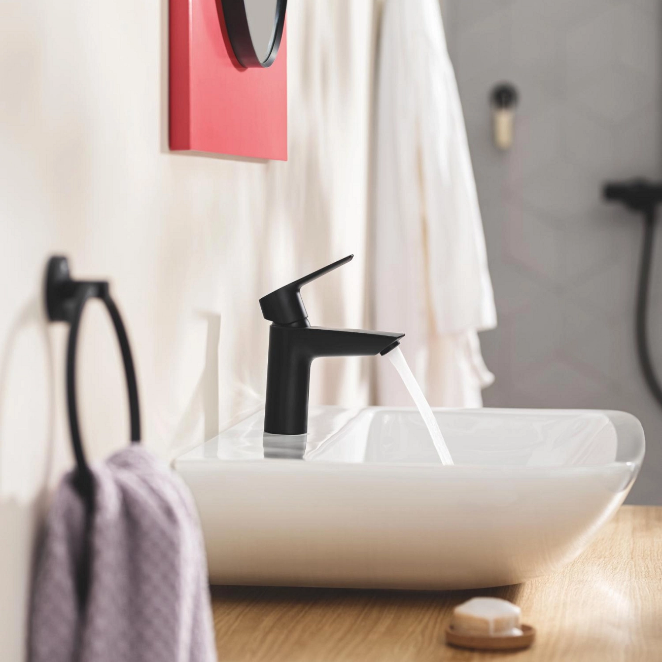 Набір змішувачів 3 в 1 для ванної кімнати Grohe QuickFix Start Black UA303301SQ Фото - 10