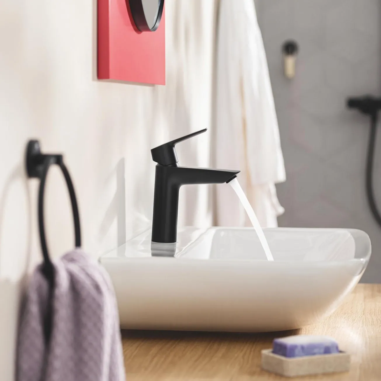 Набір змішувачів 3 в 1 для ванної кімнати Grohe QuickFix Start Black UA303304TM Фото - 13