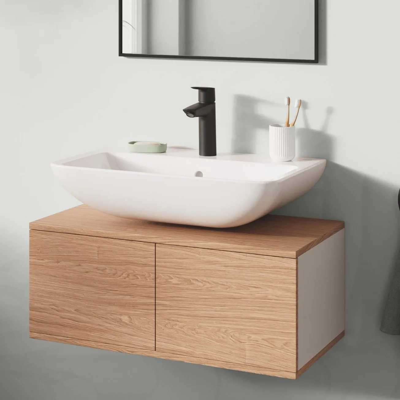Набор смесителей 3 в 1 для ванной комнаты Grohe QuickFix Start Black UA303305RM Фото - 17