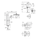 Набор смесителей 3 в 1 для ванной комнаты Grohe QuickFix Start Black UA303305RM Фото - 1