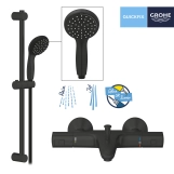 Змішувач термостатичний для ванни Grohe QuickFix Precision Start Black UA303907T1 Фото - 7