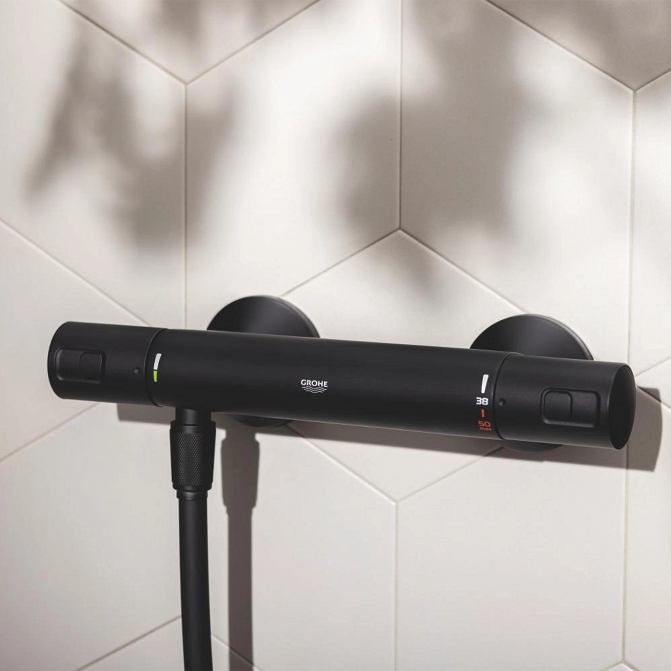 Смеситель термостатический для душа Grohe QuickFix Start Black UA303908T1 Фото - 8
