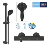 Смеситель термостатический для душа Grohe QuickFix Start Black UA303908T1 Фото - 7