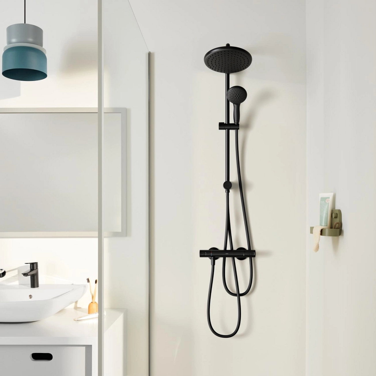 Змішувач термостатичний для душу Grohe QuickFix Start Black UA303908T2 Фото - 13
