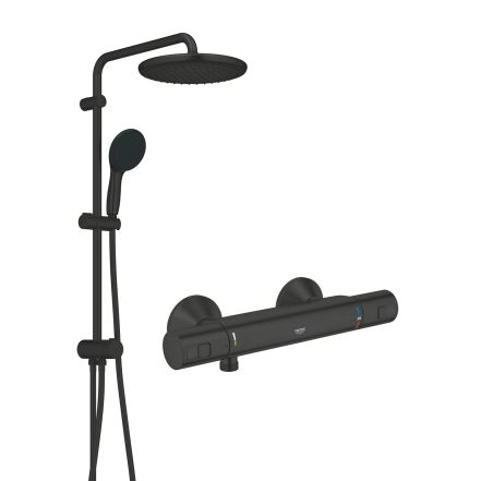 Змішувач термостатичний для душу Grohe QuickFix Start Black UA303908T2