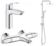 Набір змішувачів для ванни та душу Grohe Eurosmart New + Grohtherm 1000 (UA34102TS0)