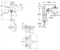 Набір змішувачів для ванни та душу Grohe Eurosmart New + Grohtherm 1000 (UA34102TS0) Фото - 1