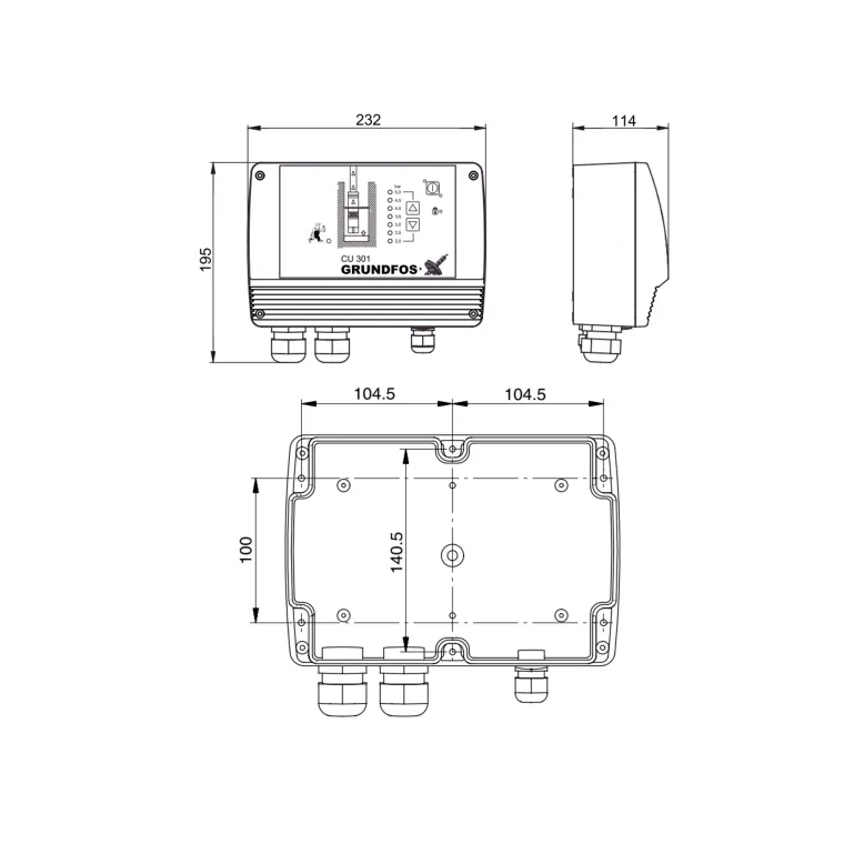 Блок управления Grundfos CU301 в сборе (96436753) Фото - 3