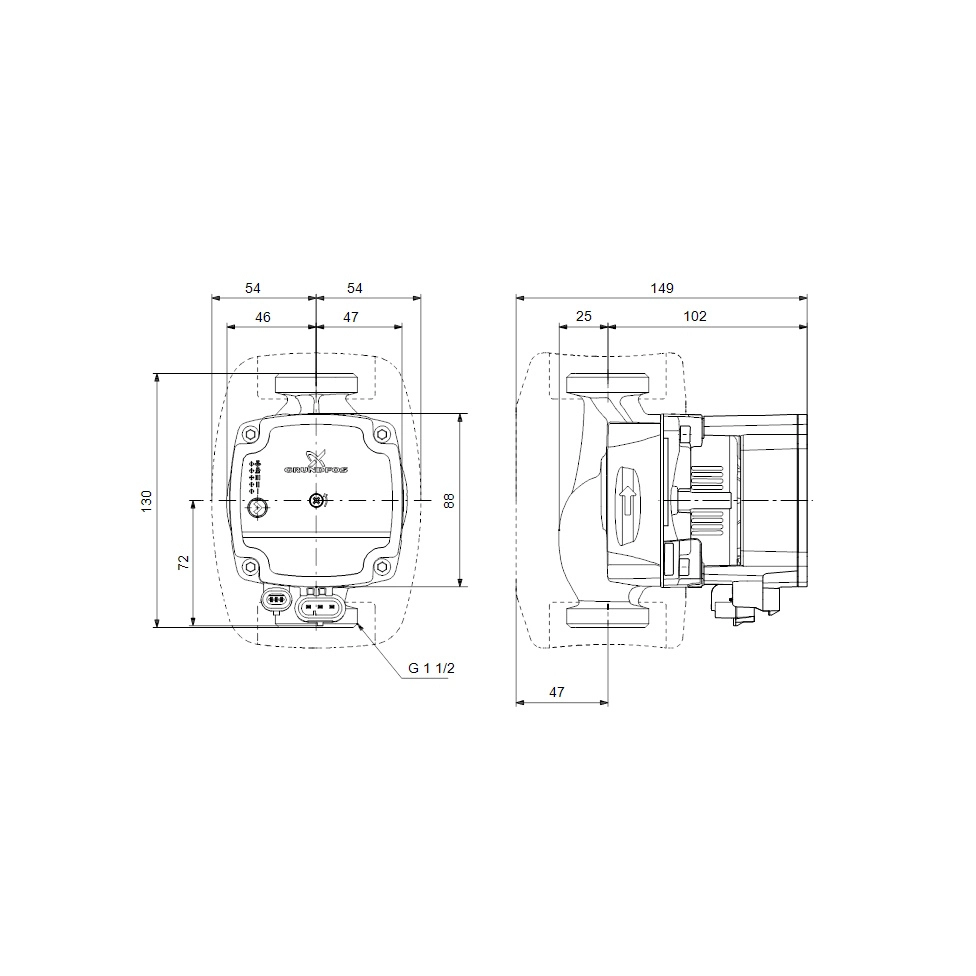 Циркуляційний насос  GRUNDFOS ALPHA-1  L  25-60 130 (99160583) Фото - 1