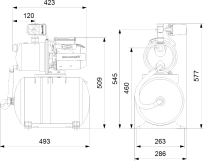 Насосная станция Grundfos JP 5-48 PT-H 20 л, 1x230 В, кабель 1,5 м (99463877) Фото - 1