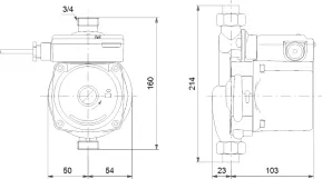 Насос для підвищення тиску води Grundfos UPA 15-90 160 1x2 (99547009) Фото - 1