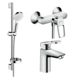 Набiр змiшувачiв Hansgrohe Logis Loop для душу, умивальник 100  (71151000+71247000+26553400)