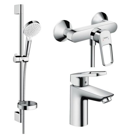Набiр змiшувачiв Hansgrohe Logis Loop для душу, умивальник 100  (71151000+71247000+26553400)