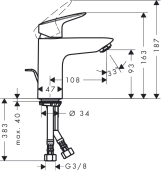 Набiр змiшувачiв для ванни Hansgrohe Logis  (71100000+71400000+26553400) Фото - 2