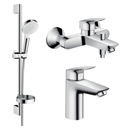 Набор смесителей для ванны Hansgrohe Logis (71100000+71400000+26553400)