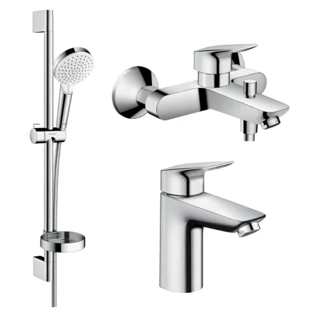 Набор смесителей для ванны Hansgrohe Logis (71100000+71400000+26553400)
