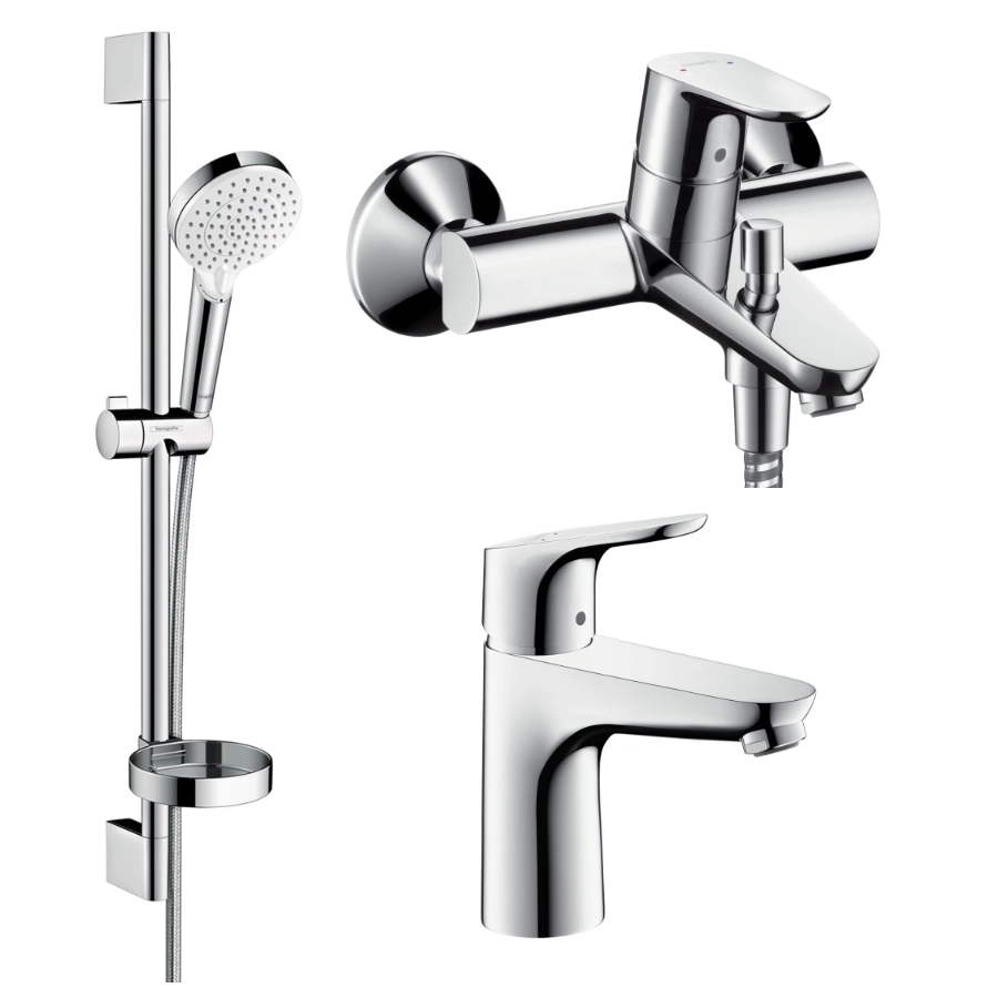 Набiр змiшувачiв для ванни Focus Hansgrohe (31607000+31940000+26553400)
