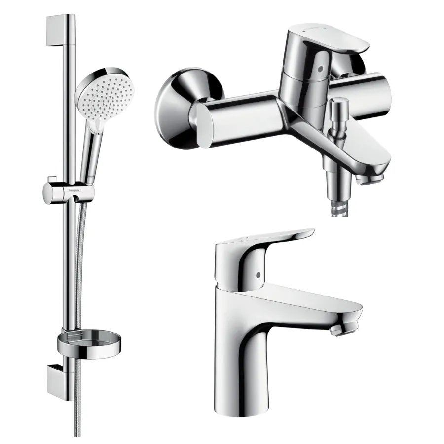  Набор смесителей для ванны Focus Hansgrohe (31607000+31940000+26553400)