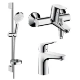  Набор смесителей для ванны Focus Hansgrohe (31607000+31940000+26553400)