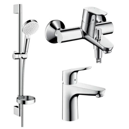  Набор смесителей для ванны Focus Hansgrohe (31607000+31940000+26553400)