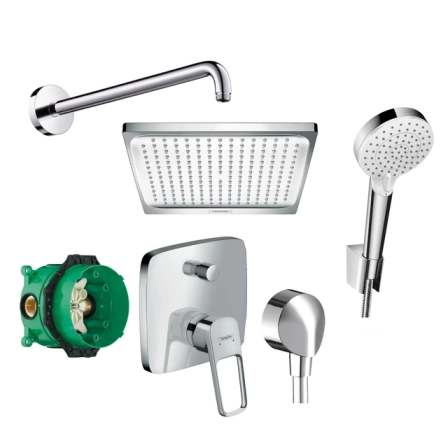 Душевой набор Hansgrohe LOGIS LOOP скрытого монтажа (26726000+27413000+71264000+01800180+26694400+27454000)