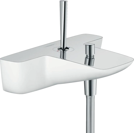 Змішувач для умивальника Hansgrohe PuraVida високий із донним клапаном білий (15072400)