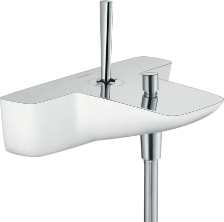 Смеситель для умывальника Hansgrohe PuraVida высокий с донным клапаном белый (15072400)