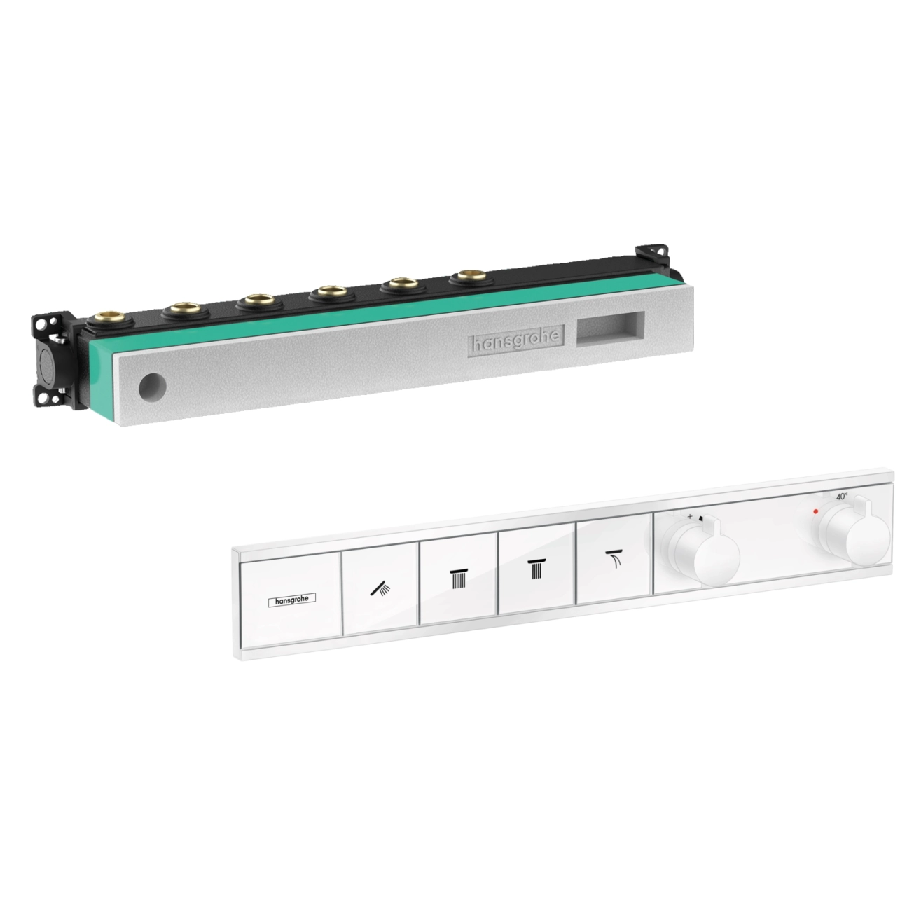 Змішувач для ванни Hansgrohe RainSelect 15382700+15312180, білий