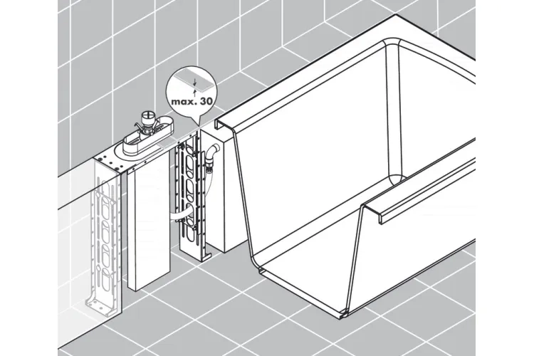 Скрытая часть Hansgrohe AXOR Rim (15490180) Скрытая часть Hansgrohe AXOR Rim (15490180) Фото - 2
